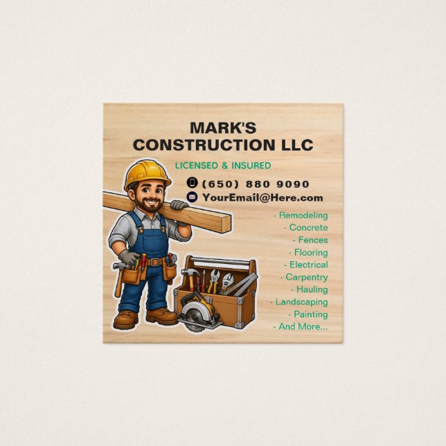 Empresa de Construção Profissional Construtor (Frente)