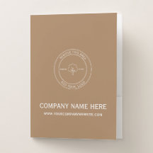 Empresa de Cor de Café Logotipo Personalizado Text