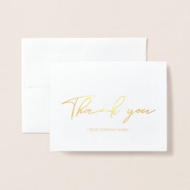 Empresa moderna simples Obrigado Cartão de Folha d