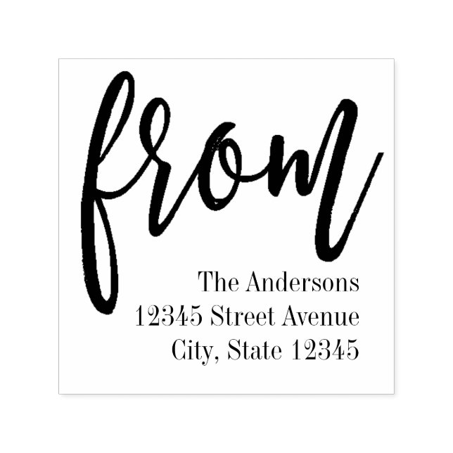 Empurrado Do Carimbo De Autodigitação Do Endereço  (Design)