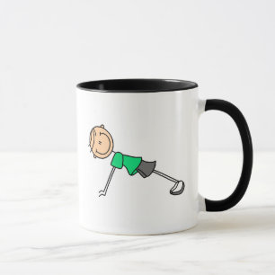 Empurre levanta a figura caneca da vara