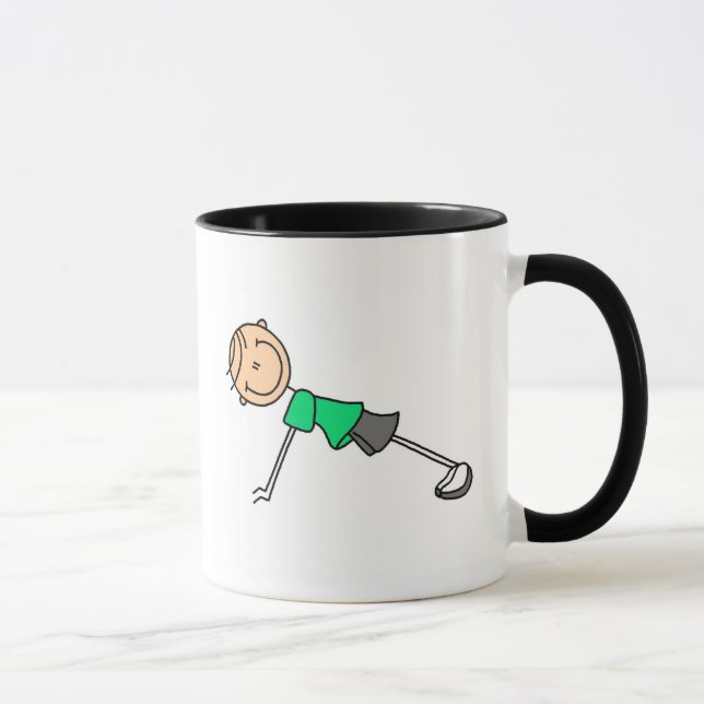 Empurre levanta a figura caneca da vara (Direita)