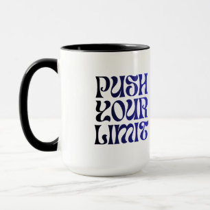 Empurre Seu Limite – Caneca Motivacional Azul Vint
