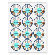 EMPURRE tatuagens provisórios