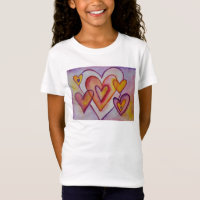 Encaixando Corações de Amor Pintura Camisa De Arte