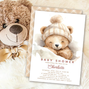 Encaixe o convite para Chá de fraldas do Urso