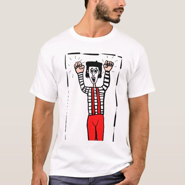Encaixotado - no t-shirt do Mime (Frente)