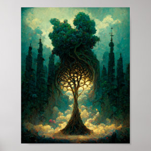 Encantada Tree Fantasy Art Poster
