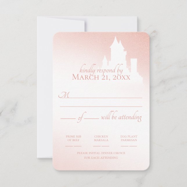 Encantado Castelo Blush Pink Fairy Resposta (Frente)