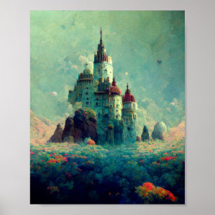 Encantado Castle Fantasy Art Poster