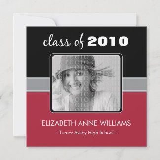 Encantador Anúncio de Graduação Personalizada Verm