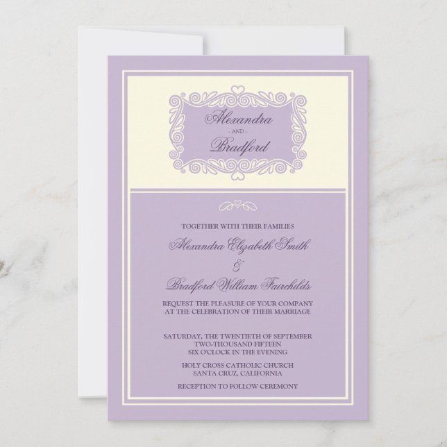 Encantador Convite para Casamento de Quadros do Co (Frente)
