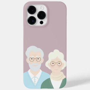 Encantador Minimalista Rosa Suave Avós Cartoon