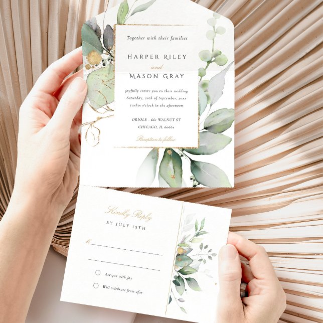 Encantando Casamento Eucalyptus All-in-One (Criador carregado)