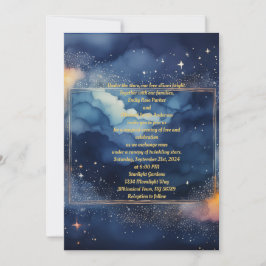 Encantando Convite para Casamento de Noite Estelar