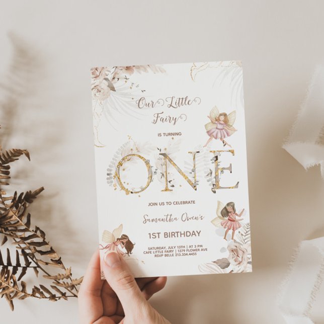 Encantando Convite para primeiro aniversario de Fa (Criador carregado)