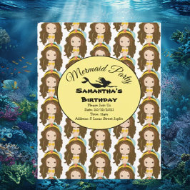 Encantando Convites de Aniversário para Sereia
