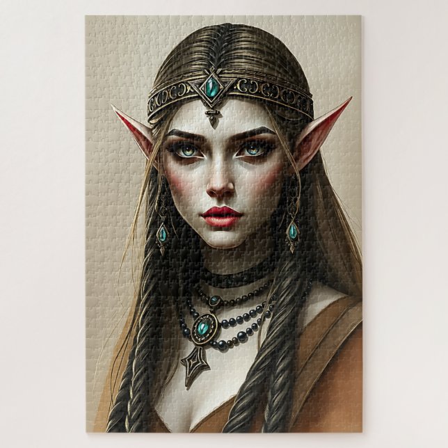 Encantando Elven Princess Jigsera Quebra-cabeça (Vertical)