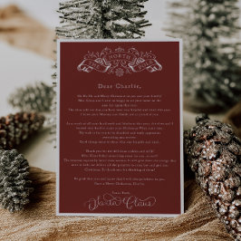 Encantando o Red Papai Noel Carta de Natal