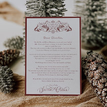 Encantando o Red Papai Noel Carta de Natal