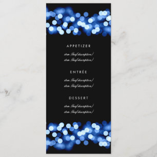 Encanto azul de Hollywood do menu elegante do