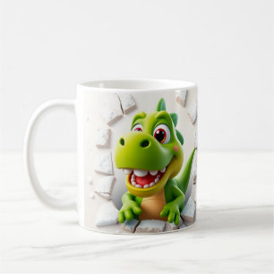 Encapsulamento de caneca de dinossauro 3d, enrolam