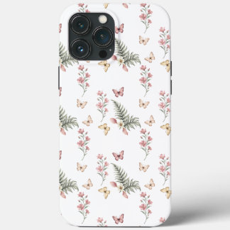 Enchanted Butterfly Garden Romantic Floral Pattern