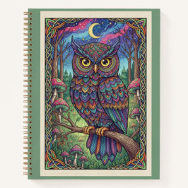 Enchanted Forest Owl Moon Zentangle Journal