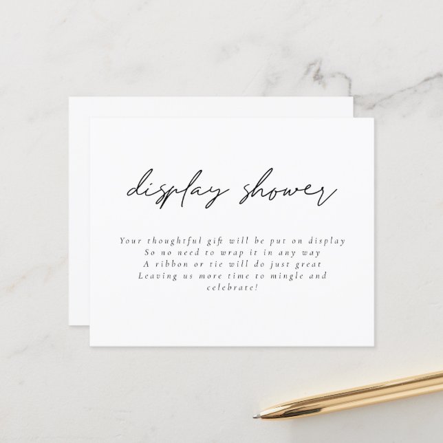 Encl de Chá de panela de Exibição de Script Modern (Frente/Verso In Situ)