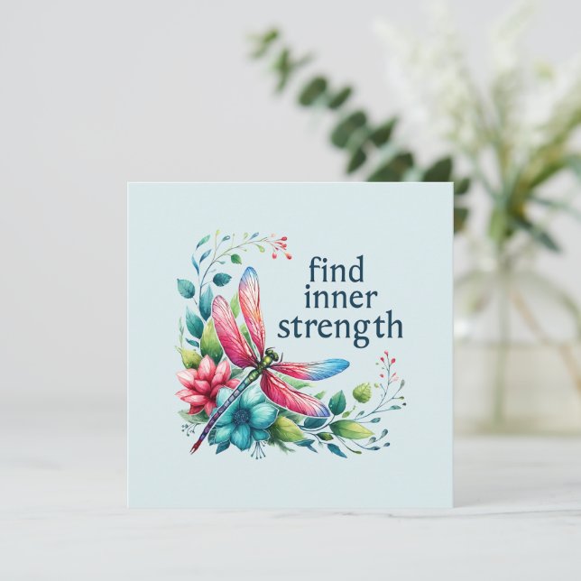 Encontrar Força Interna - Dragonfly Artística (Em pé/Frente)