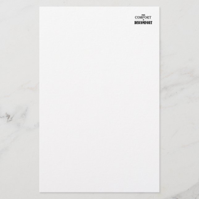 Encontre conforto no desconforto (Frente)