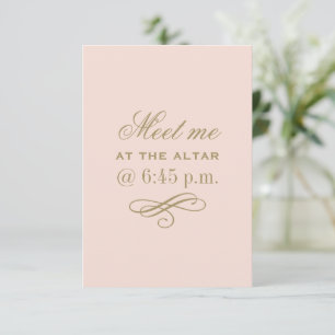 Encontre-Me No Altar Blush e Dourado Antiquado
