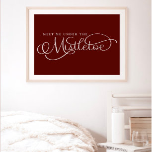 Encontre-me sob o Poster de Natal Mistletoe