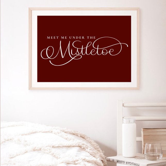 Encontre-me sob o Poster de Natal Mistletoe (Criador carregado)