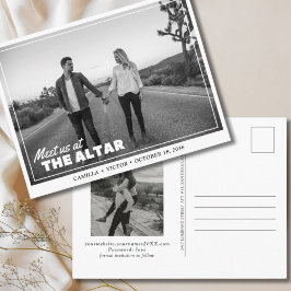 Encontre-nos no Altar Cartão Postal Save the Date