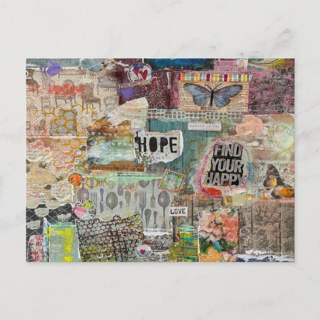 Encontre seu cartão postal feliz (Frente)