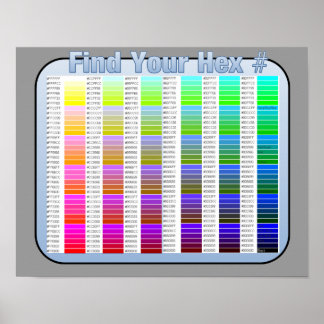 Encontre seu Poster de número hexadecimal