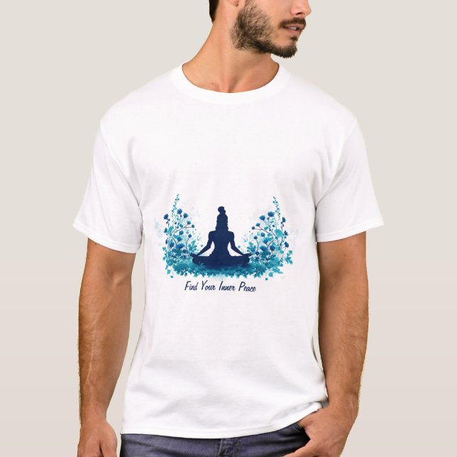 Encontre sua camisa de meditação de paz interna (Frente)