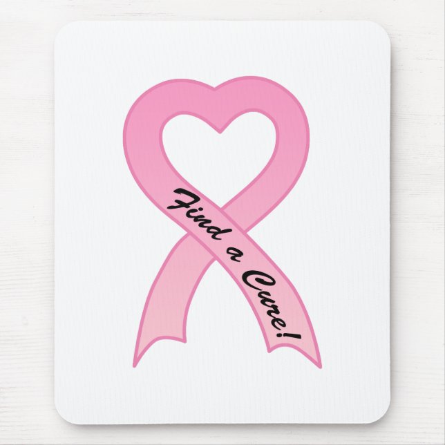 Encontre uma fita Mousepad do rosa da cura (Frente)