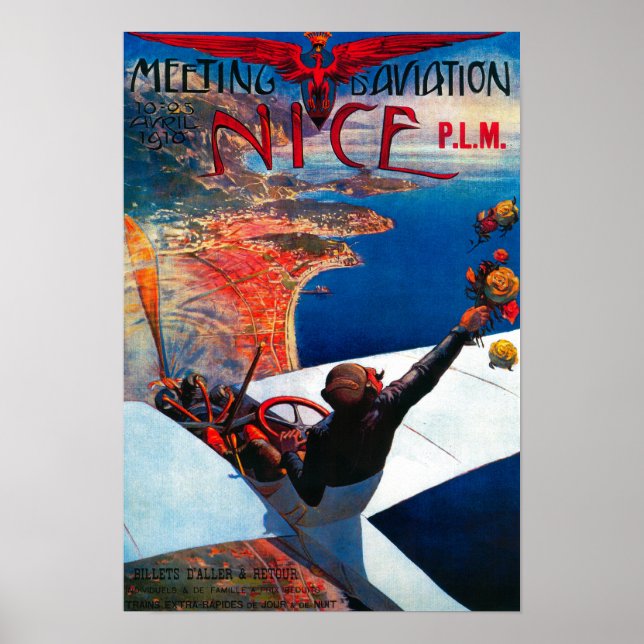 Encontro D' Aviation em Nice, França Poster (Frente)