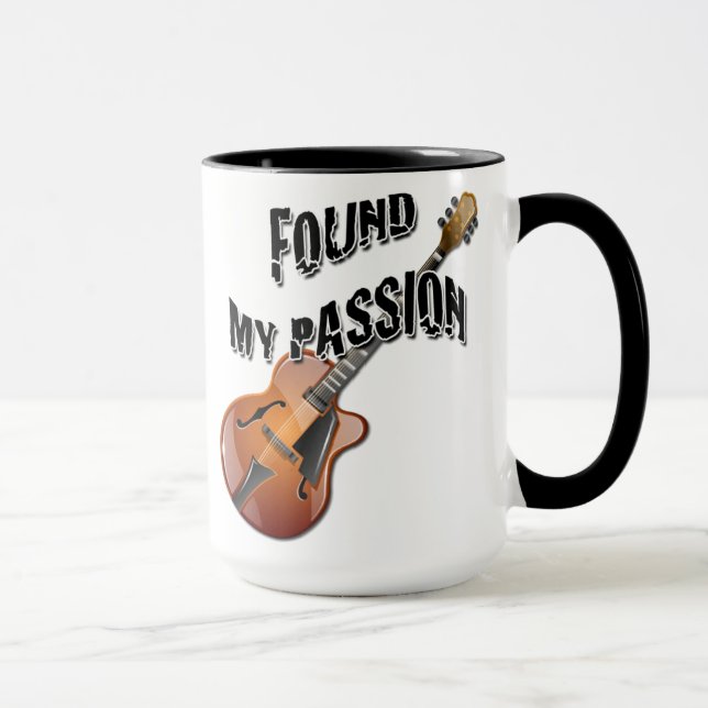 Encontrou minha paixão - caneca da guitarra de (Direita)