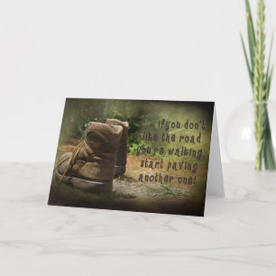 Encorajamento - Cartão de Conceito de Caminho de V