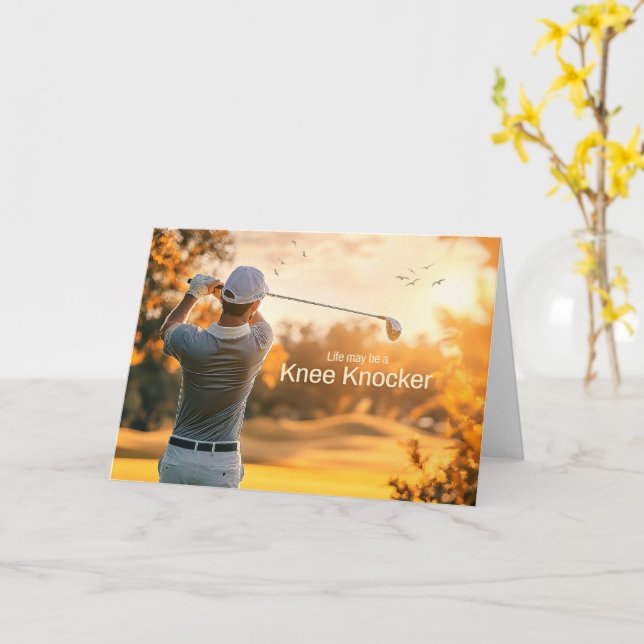 Encorajamento para um cartão temático de golfe esp (Flor Amarela)