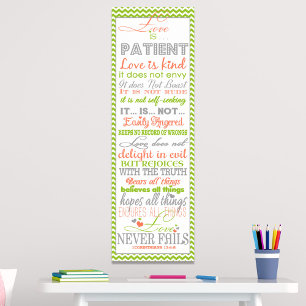 Encorajar "O Amor É" 1Corinthians Poster