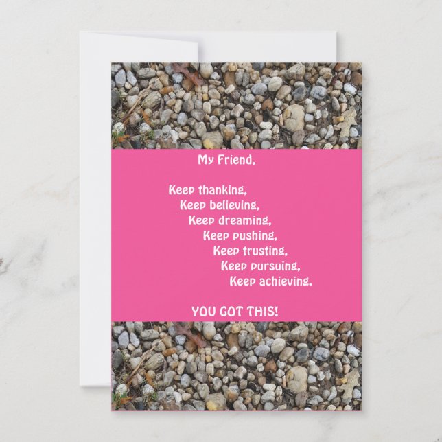 Encorajar Seu Cartão De Saudação Simples (Frente)