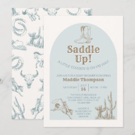 Encoste-Se! Convite para Chás de fraldas de cowboy