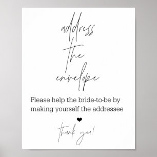 ENDEREÇAR O ENVELOPPE PARA poster CHÁ