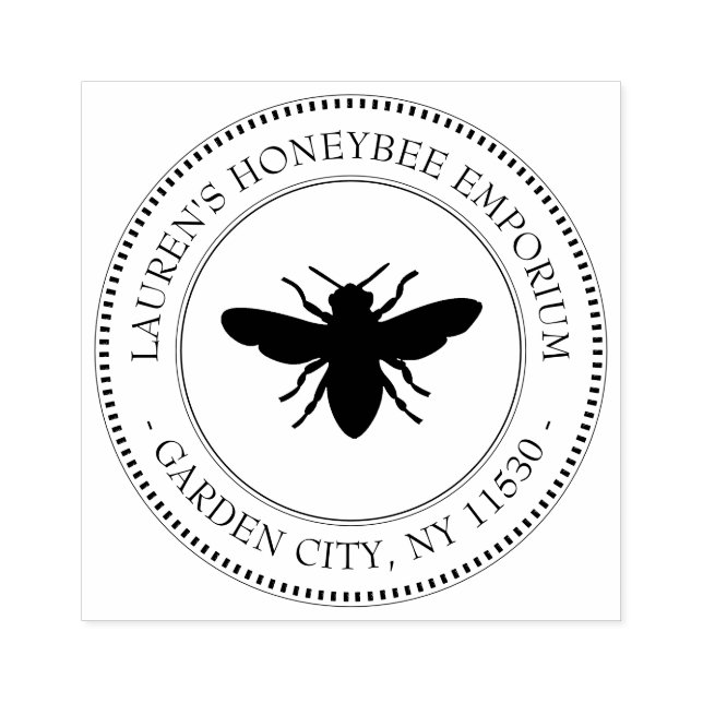 Endereço de Devolução Carimbo Vintage Honey Bee (Impressão)