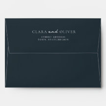 Endereço de Devolução de Casamento Azul Marinho Pr