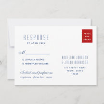 Endereço de Devolução de Casamento Simples Moderno